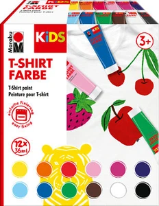 "Camiseta color" Marabu KiDS, 12 x 36 ml - Imagen 1 de 2