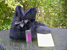 Bobbie Brooks Must Haves Faux Fur Black House Slippers Sm. 6-7 'Read'