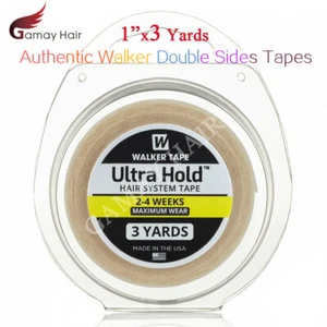 Walker Ultra Hold Tapes Roll Men Toupee Hair Wigs 1'x3 3/4'x3 Double Sided Tape - Picture 1 of 6