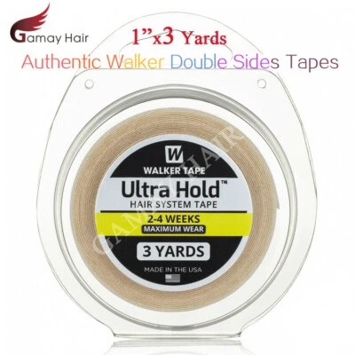 Walker Ultra Hold Tapes Roll Men Toupee Hair Wigs 1'x3 3/4'x3 Double Sided Tape