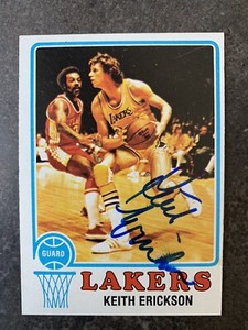 1973-74 Topps Basketball #117 Keith Erickson Signed Autographed Card - Near Mint