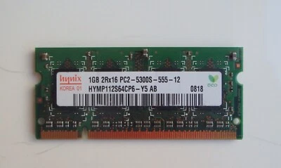 NEW Hynix 1GB 667 MHz DDR2 HYMP112S64CP6-Y5 AB 2Rx8 PC2-5300S-555-12 Ram Memory - Image 1 of 2