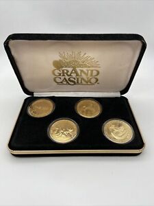 VTG 1997 Limited Edition Grand Casino Collector Coins Wildlife Series 4 Coins