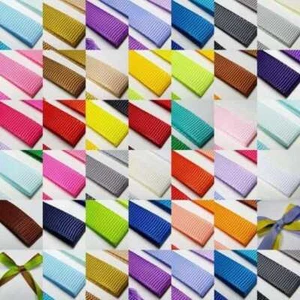 38mm Grosgrain Ribbon Sewing Seam Binding Tape Bows 40 COLOURS 2 4 8 Meters 858D - Picture 1 of 42