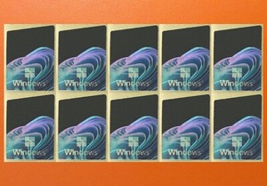 10 PCS window 11 Operation System OS Sticker Badge Decal Laser Color 16mm x 22mm