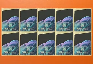10 PCS window 11 Operation System OS Sticker Badge Decal Laser Color 16mm x 22mm - Picture 1 of 6