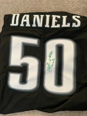 Tank Daniels  Signed/Autographed Philadelphia Eagles Custom Jersey Black - Image 1 of 3