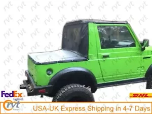 Capota blanda de repuesto para Suzuki Samurai con cubierta de cubierta - cuerpo corto denim negro - Imagen 1 de 9