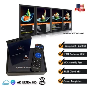 Digital Signage Player UHD Digital Signs or Menu Boards, Software w/ 11gb space - Picture 1 of 10