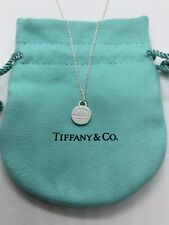 Tiffany & Co. Please Return to Small Round Tag Pendant Necklace 17"