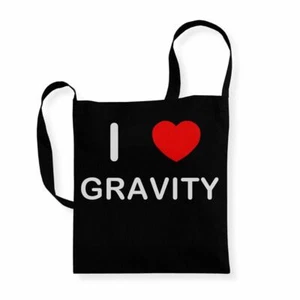 Gravity I Love wiederverwendbare Baumwolltasche mit langem Henkel - Bild 1 von 8