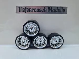 1:18 Chrom Old School Echt Alu Felgen Audi VW Mercedes Opel BMW Tuning - Bild 1 von 1