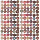  400 Pcs Hand-made Craft Buttons Simple Sewing Bohemian Wood Chips