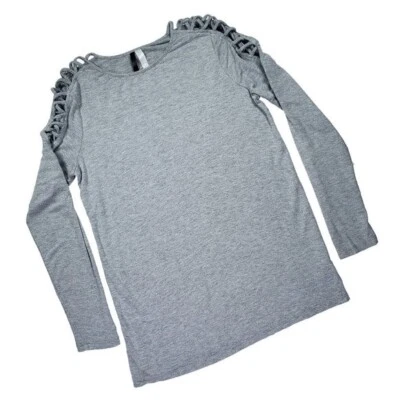 Kensie Gray Long Sleeve Top size Small Foto 1 de 4