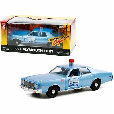 GREENLIGHT HOLLYWOOD 1:24 AUTO PLYMOUTH FURY 1977 DETROIT POLICE BEVERLY 84122 - Immagine 1 di 2