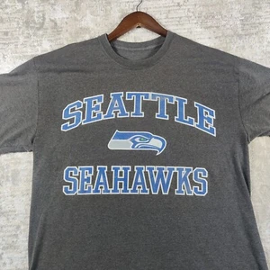Seattle Seahawks T-Shirt Herren L Grau Kurzarm NFL Crewneck Distressed - Bild 1 von 8