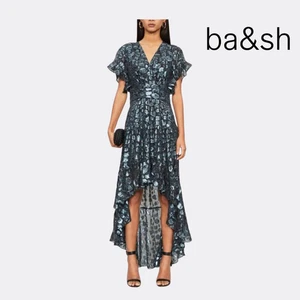 Vestido alto bajo metálico ba&sh Grace talla 1 - excelente estado - Imagen 1 de 5
