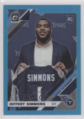 2019 Panini Donruss Optic Rookies Aqua Prizm /299 Jeffery Simmons #108 Rookie RC - Image 1 of 2