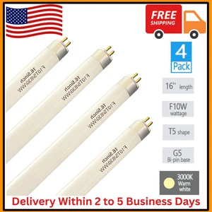 4 Pack 16’’ F10T5/830 Fluorescent Bulb Replacement for Jasco 10W 3000K Warm W... - Picture 1 of 7