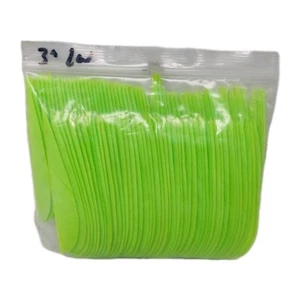 100 Pack Archery Arrow Feathers 3" Left Wing: Parabolic Lemon Lime Green - Picture 1 of 3