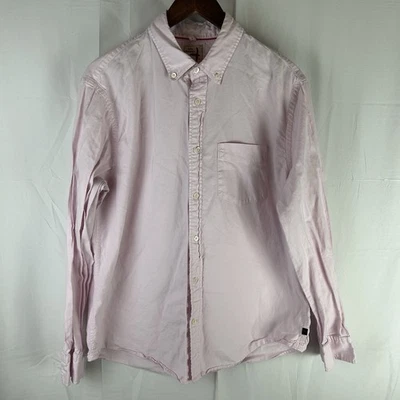 Camisa Relwen Para Hombres XL Rosa Abotonada Manga Larga Camisa Algodón Informal Foto 1 de 4