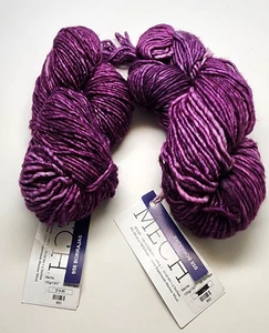 2 madejas combinadas pintadas a mano Malabrigo Mecha voluminosas 050 Borrajas 100 % SW DS - Imagen 1 de 2