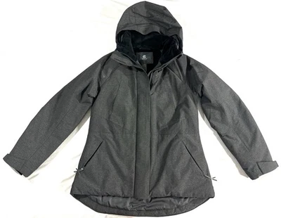 Champion Women’s Hooded Winter Jacket Small Gray Insulated Coat Warm Outerwear - Image 1 of 4