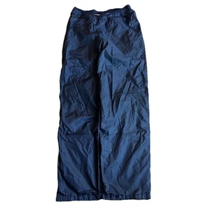 Vintage Nike Black Solid Lined Windbreaker Y2K Men’s Baggy Track Pants Size M - Picture 1 of 13