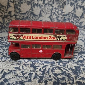 Vuntage Corgi British Bus London Transport With Visit London Zoo Adv.  - Picture 1 of 7