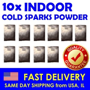 Cold Sparks Machine Powder for INDOOR use small fine particles 200g x 10 BAGS