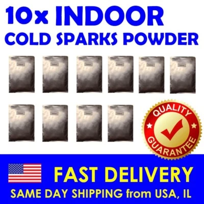 Cold Sparks Machine Powder for INDOOR use small fine particles 200g x 10 BAGS - Image 1 of 2
