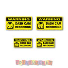 Dash Cam Recording Stickers 2 X 100mm & 2 X 70mm Quality Waterproof Vinyl Safety