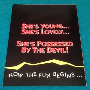 Vintage : REPOSSESSED "Video" BROCHURE w/AD SLICK @ Linda Blair/Leslie Nielson - Picture 1 of 3