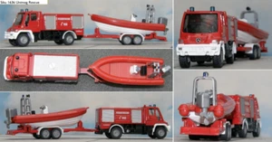 Siku 1636 Unimog Feuerwehr mit Boot - Unimog pompier avec bateau - Bild 1 von 1