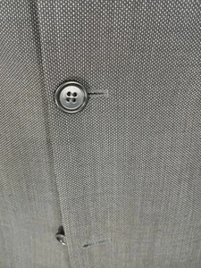 VTG Hugo Boss Birdseye Rayon Dark Gray 3B Ventless Blazer Jacket 42R *EXCELLENT* - Picture 1 of 15