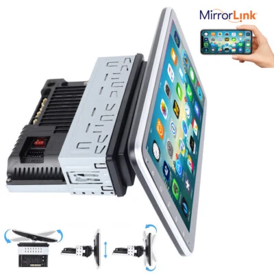 RACRDO Radio Coche 10 Pulgadas 1DIN Android 13 GPS Navi BT WiFi Pantalla Giratoria 1+32GB