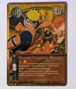 Naruto Uzumaki Barrage 085 Gold Foil Super Rare Naruto Card Game 2002 - Picture 1 of 5
