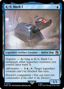 K-9, Mark I Doctor Who NM Artifact Rare MAGIC THE GATHERING MTG CARD ABUGames