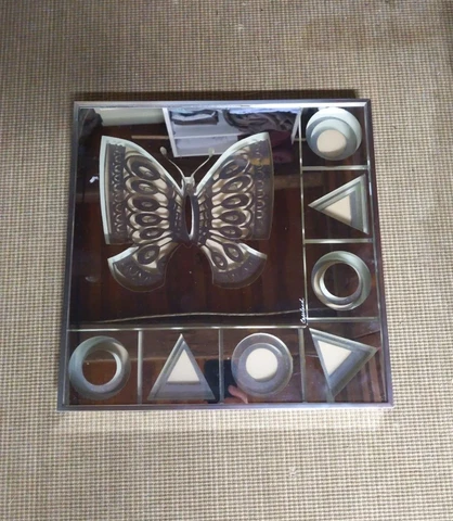 Mid-Century 1973 GREG COPELAND Op-Art 3D Art Mirror Butterfly Geometric Shapes Cover