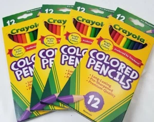 Crayola Colored Pencils Long Lasting Pre-Sharpened 12 Count PACK OF 4 School NEW - Picture 1 of 1