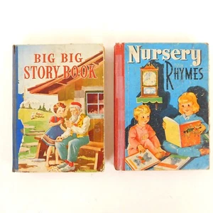 Vintage Children's Books Lot-2, Nursery Rhymes, Big Big Story Book 1936 1941 - Picture 1 of 22