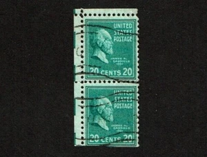 1938 U.S. PRESIDENTIAL SERIES 20c Garfield Used Pair Sc#825 Used - Picture 1 of 1