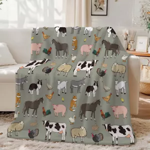 Tiere Flanell Fleece Decke Fuzzy Schmetterling Französische Bulldogge Schildkröte Überwürfe Geschenk - Bild 1 von 64