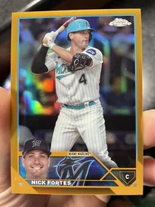 2023 Topps Chrome Update True Gold #USC77 Nick Fortes #33/50 Miami Marlins 🔥 - Picture 1 of 3