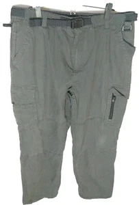 BC Clothing Men's Cotton Lined Adjustable Waist Cargo Pants XXL * 30 Gray - Picture 1 of 9