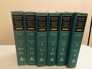 VINTAGE 1963 LOT 6 VOLUMES MASTERPLOTS CYCLOPEDIA LITERARY CHARACTERS HC BOOKS - Bild 1 von 6
