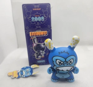 Kidrobot Dunny 2009 Series - Figurina in vinile Blue Ape by Mad da 3 pollici con scatola - Foto 1 di 2