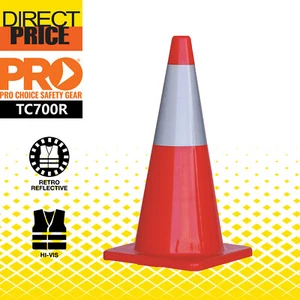 Pro Choice Orange PVC Traffic Cone / Reflective Tape 700mm, TC700R - Picture 1 of 4