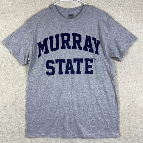 Murray State Racers Medium Gray T Shirt NCAA Size Medium Short Sleeve Shirt Cover