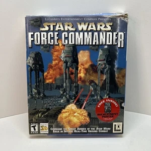 Star Wars Force Commander PC CD-ROM Big Box LucasArts 2000 -Box Damaged W/poster - Picture 1 of 12